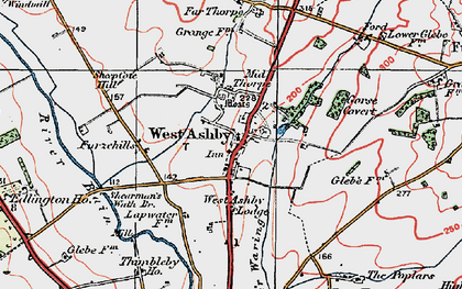 Old map of West Ashby in 1923