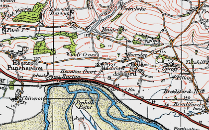 Old map of West Ashford in 1919