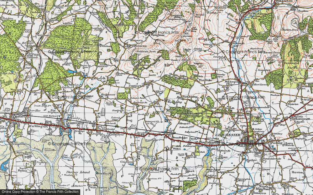 Old Map of West Ashling, 1919 in 1919