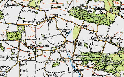 Old map of West Ashling in 1919