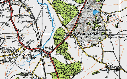 Old map of Biss Wood in 1919