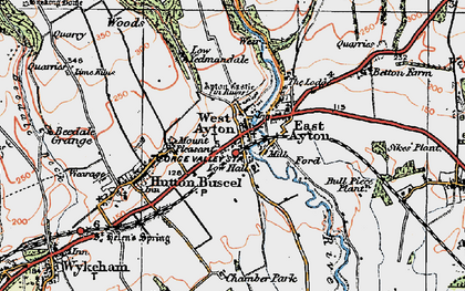 Old map of West Ayton in 1925