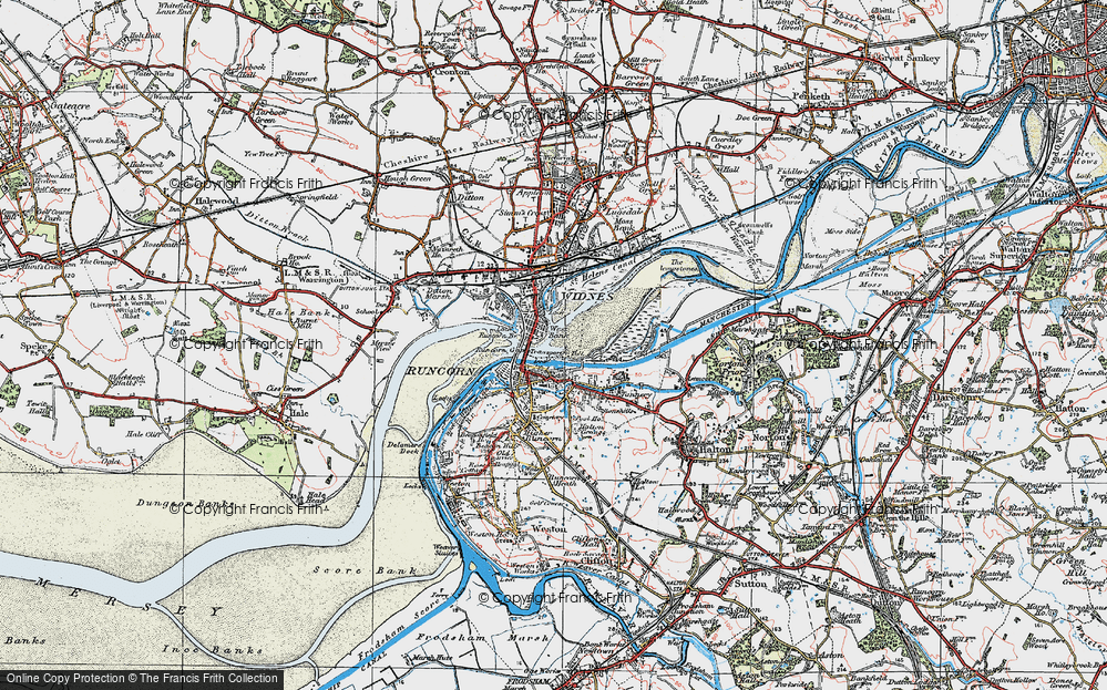 Old Map of West Bank, 1923 in 1923
