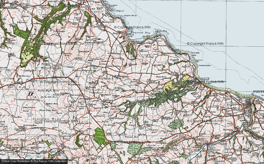 Old Map of West Barnby, 1925 in 1925