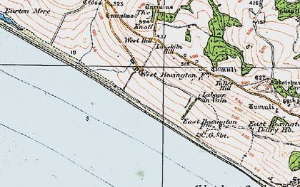 Old map of Abbotsbury Castle in 1919