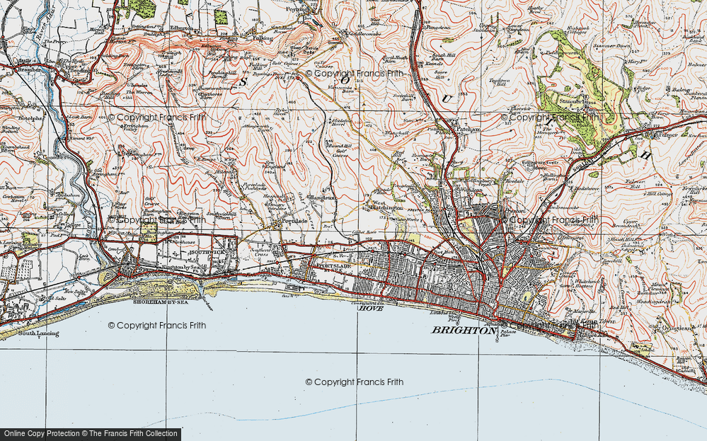 Old Map of West Blatchington, 1920 in 1920