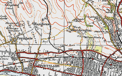 Old map of West Blatchington in 1920