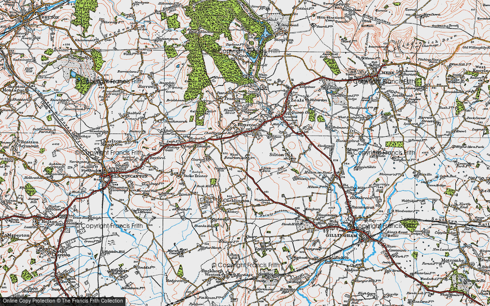 Old Map of West Bourton, 1919 in 1919