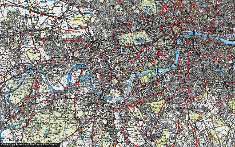 Old Map of West Brompton, 1920 in 1920