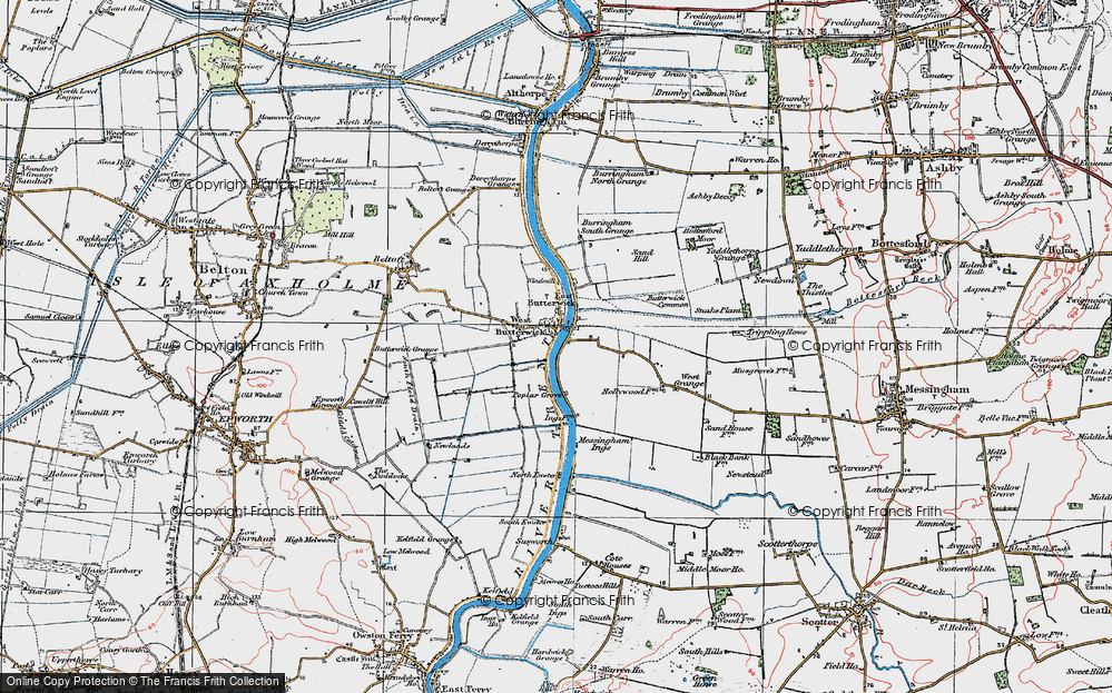 Old Map of West Butterwick, 1923 in 1923