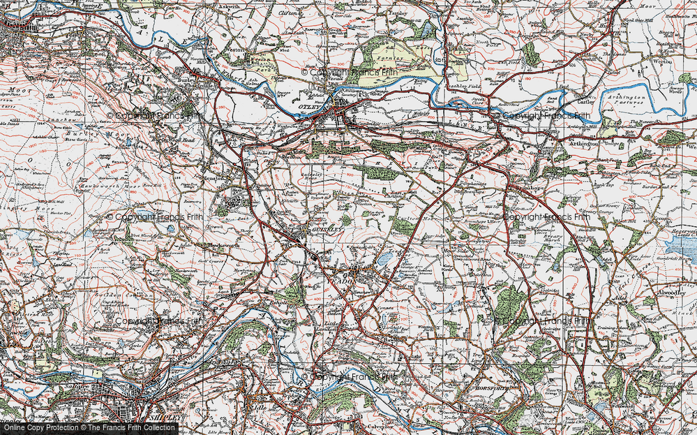 Old Map of West Carlton, 1925 in 1925