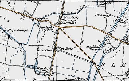 Old map of Lindholme Grange in 1923
