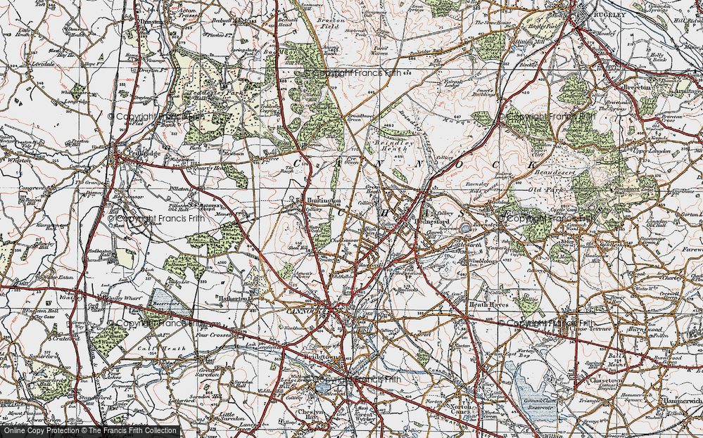 Old Map of West Chadsmoor, 1921 in 1921