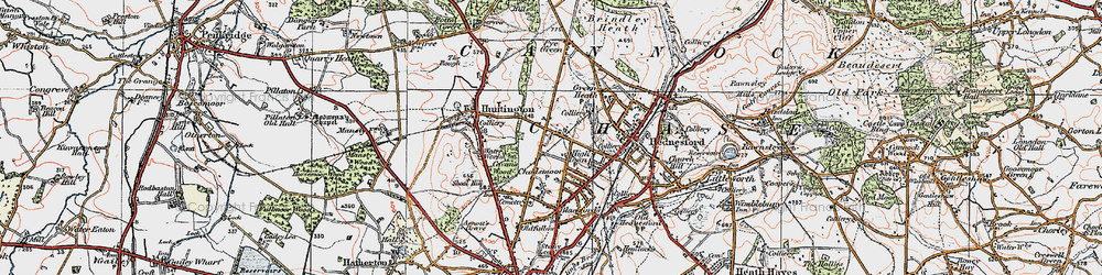 Old map of West Chadsmoor in 1921