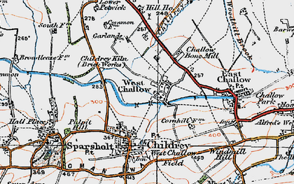 Old map of West Challow in 1919