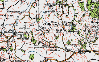 Old map of West Chelborough in 1919