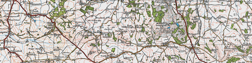 Old map of West Chelborough in 1919