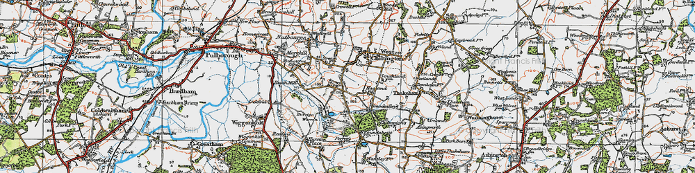 Old map of West Chiltington Common in 1920