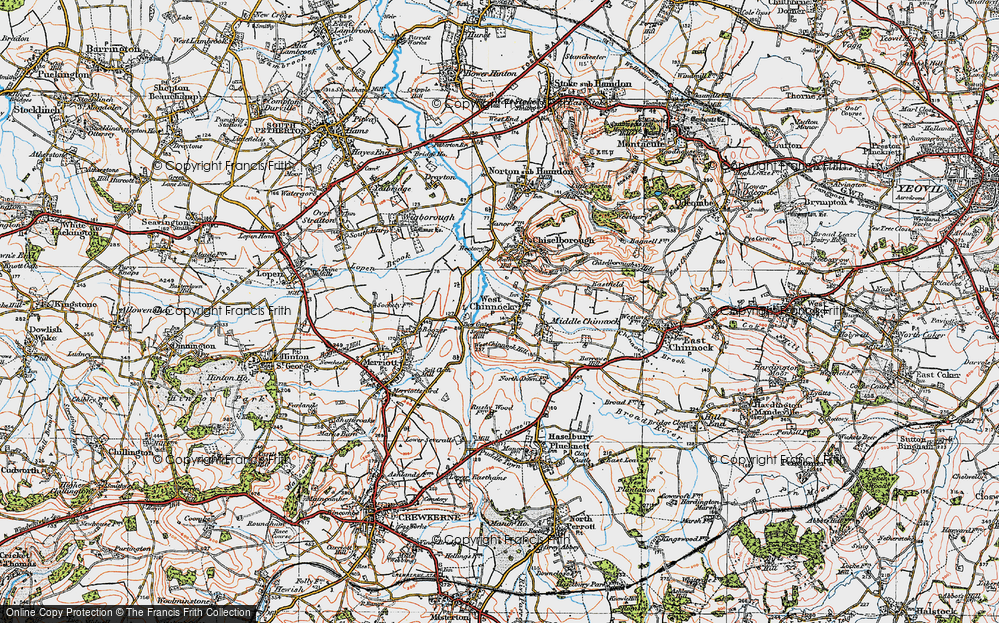 Old Map of West Chinnock, 1919 in 1919
