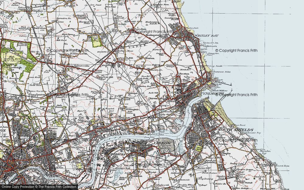 Old Map of West Chirton, 1925 in 1925