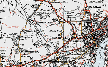 Old map of West Chirton in 1925