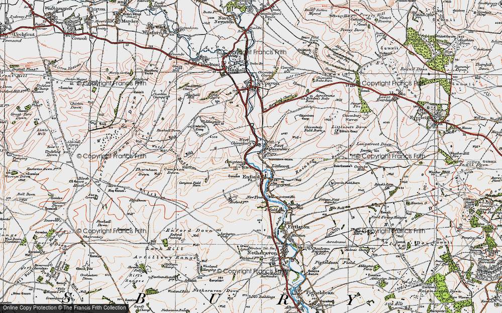 Old Map of West Chisenbury, 1919 in 1919