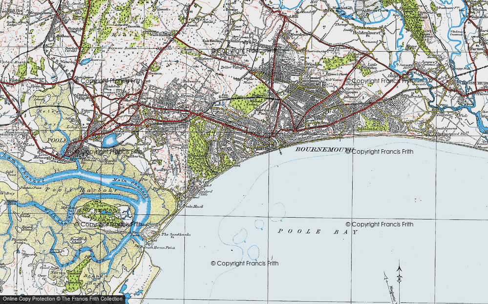 Old Map of West Cliff, 1919 in 1919