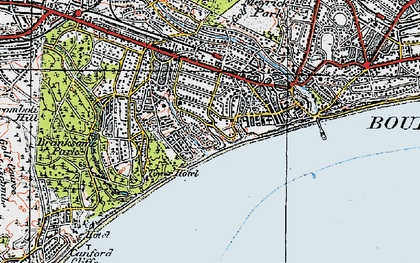 Old map of West Cliff in 1919