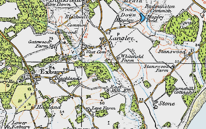 Old map of West Common in 1919