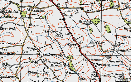 Old map of Youngcott in 1919
