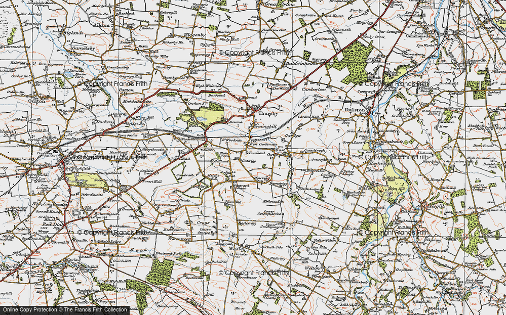 Old Map of West Curthwaite, 1925 in 1925