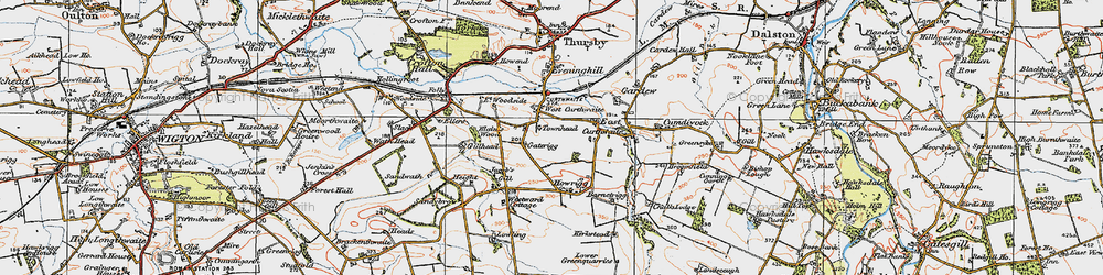 Old map of West Curthwaite in 1925