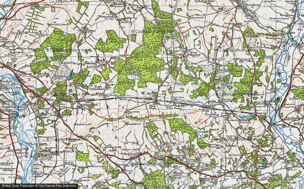 Old Map of West Dean, 1919 in 1919