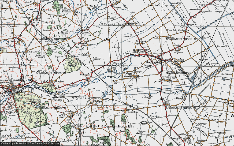 Old Map of West Deeping, 1922 in 1922