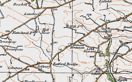 Old map of West Denant in 1922