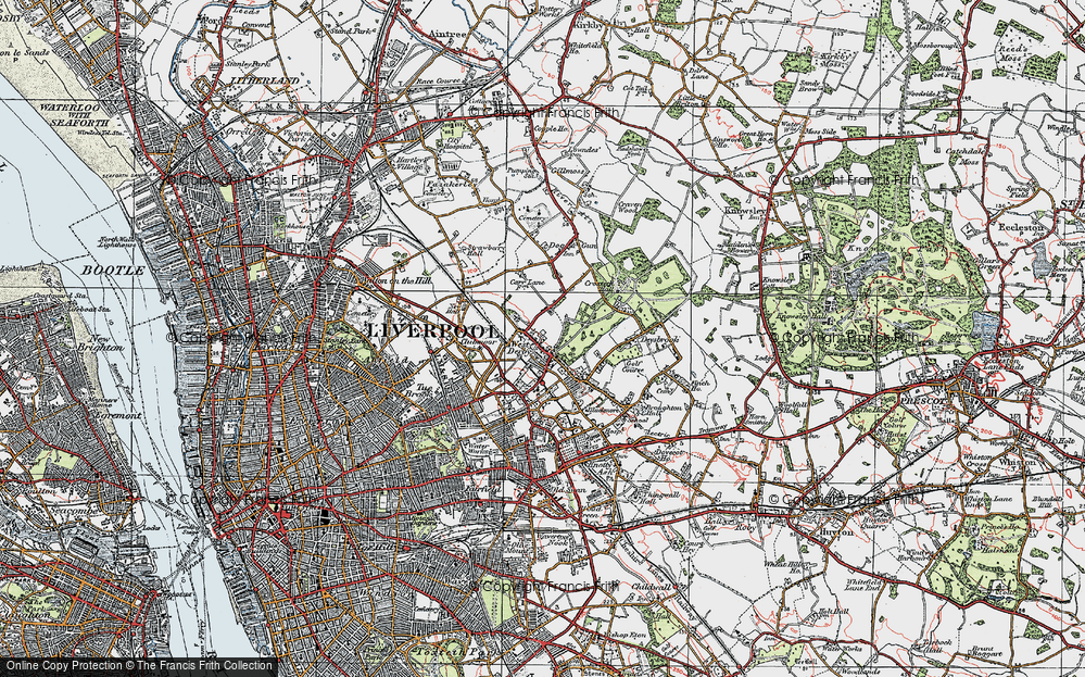Old Map of West Derby, 1923 in 1923