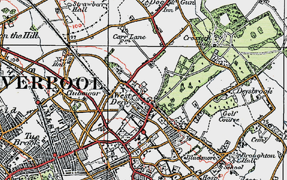 Old map of West Derby in 1923