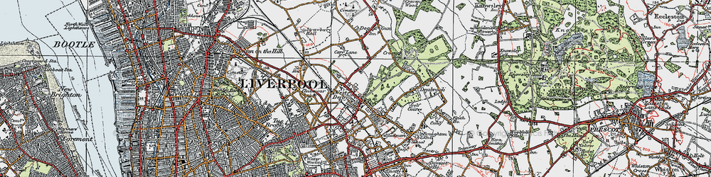 Old map of West Derby in 1923