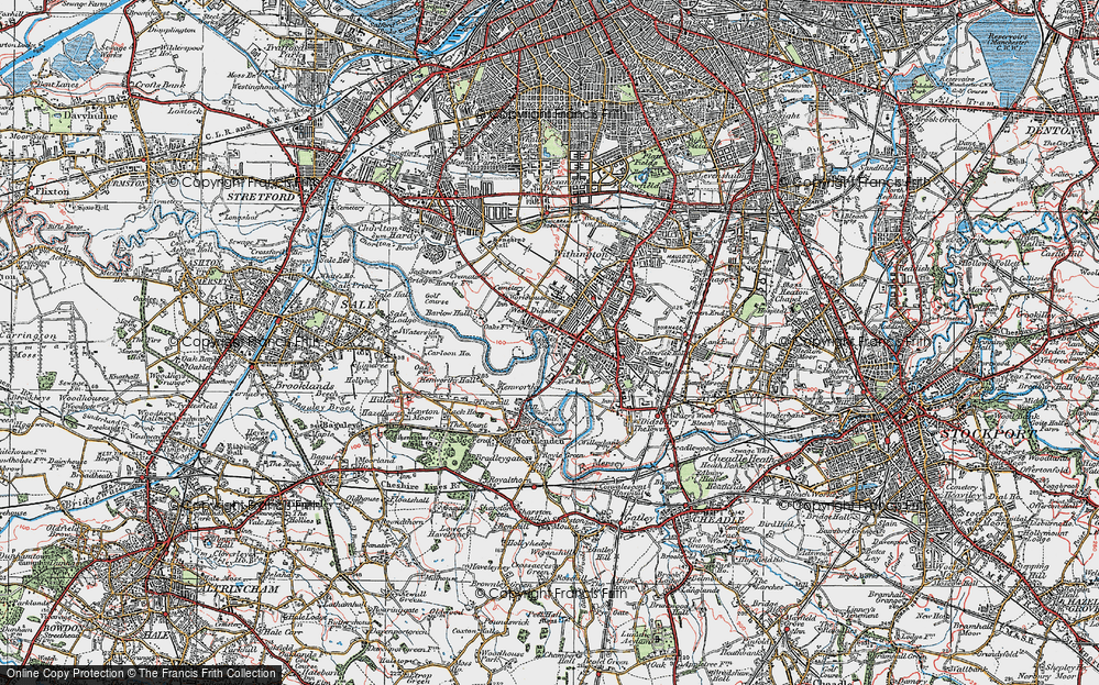 Old Map of West Didsbury, 1923 in 1923