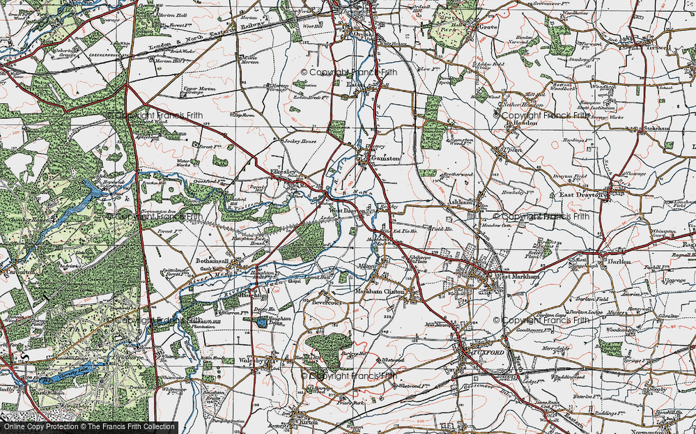 Old Map of West Drayton, 1923 in 1923