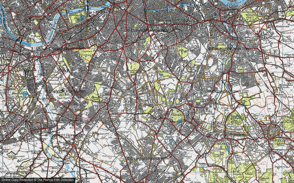 Old Map of West Dulwich, 1920 in 1920
