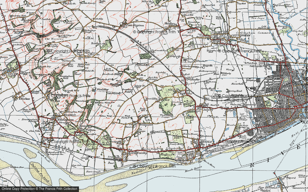 Old Map of Historic Map covering Westwinds in 1924