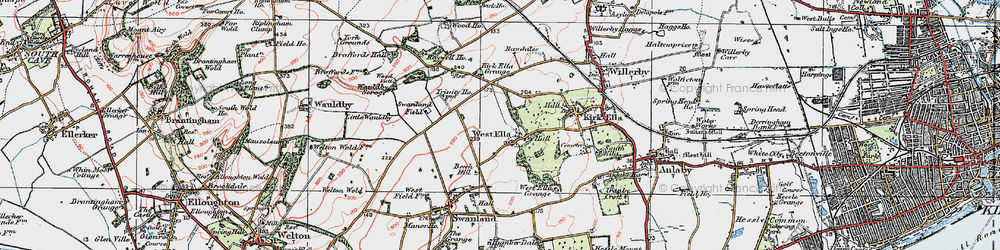 Old map of West Ella in 1924