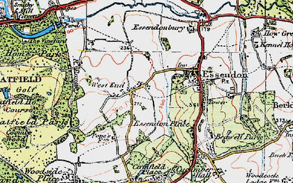 Old map of West End in 1920