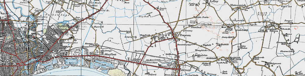 Old map of West End in 1924
