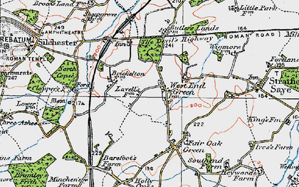 Old map of West End Green in 1919