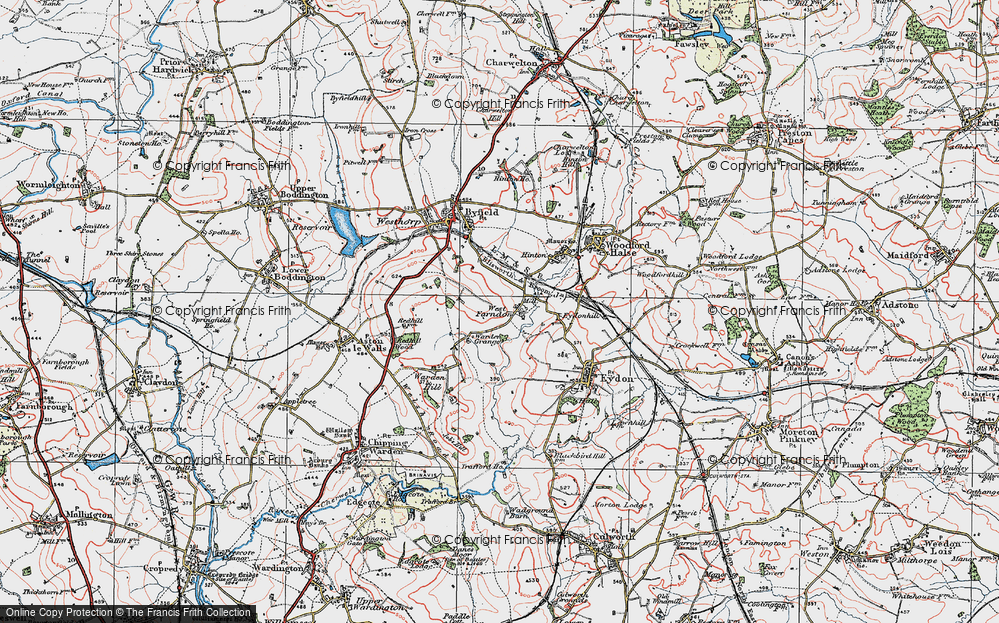 Old Map of West Farndon, 1919 in 1919
