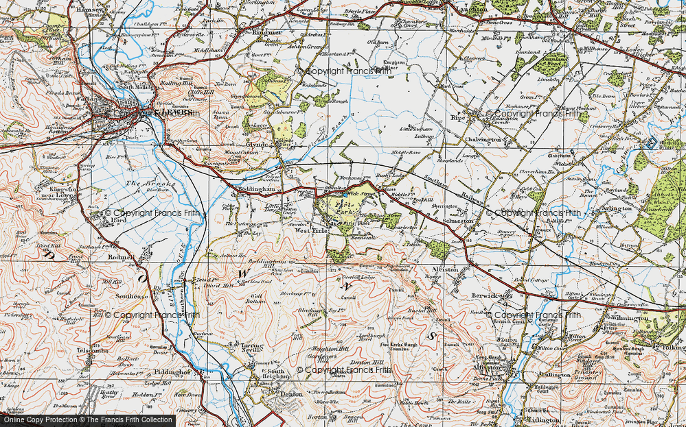 Old Map of West Firle, 1920 in 1920
