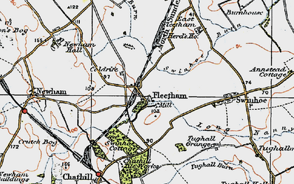 Old map of West Fleetham in 1926