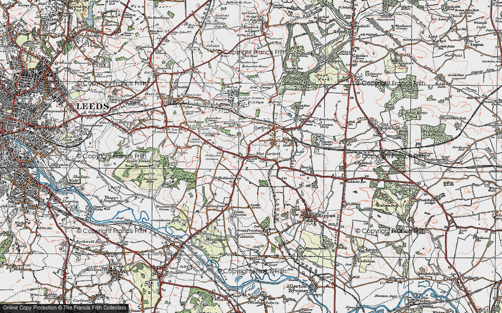 Old Map of West Garforth, 1925 in 1925